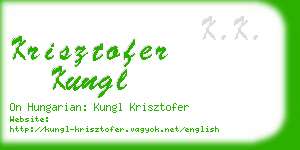 krisztofer kungl business card